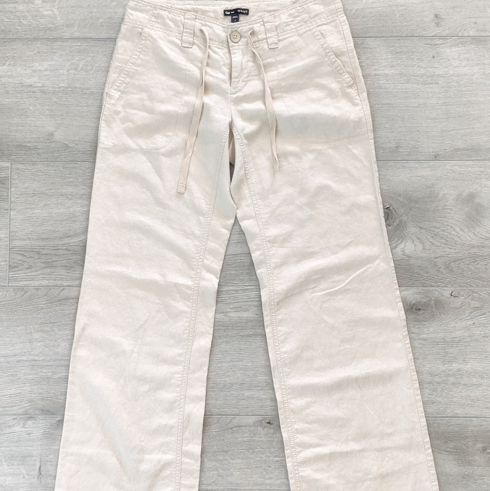 Gap Wide Leg Linen Pants